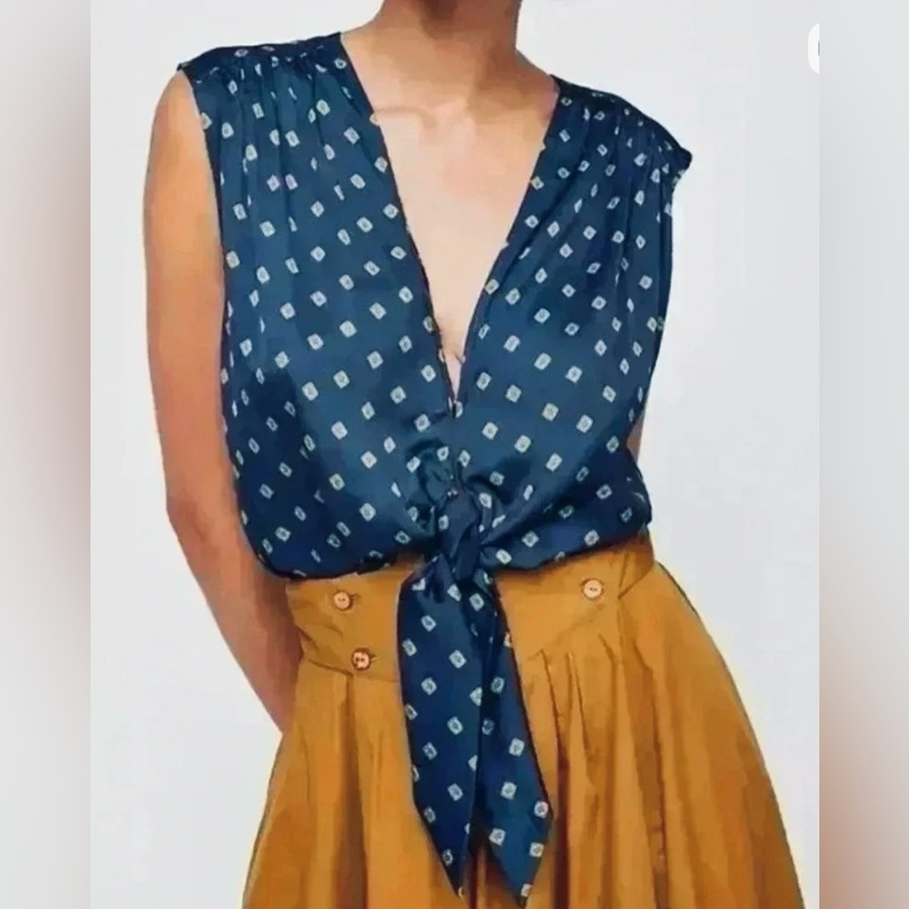 Free People Boho Tie Front Crop Top Festival Indie Western Vibe Small